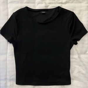 Body Contour Compression Crew Neck Short Sleeve Crop Top